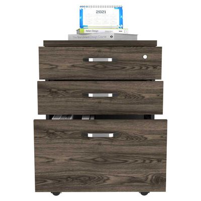 Imagen 2 del producto Mueble Archivador TuHome Home Office 3 Cajones Negro Soft Coñac