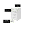 Velador Di Poretti Design Baiao 3 Cajones Blanco