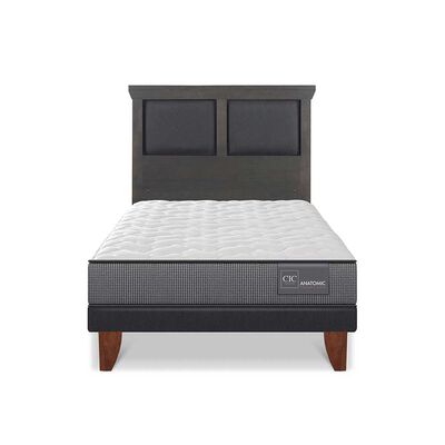 Cama Europea CIC 1,5 Plazas Anatomic + Respaldo Torino