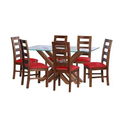 Imagen 1 del producto Juego de Comedor Latam Home Merida 6 Sillas Rojo