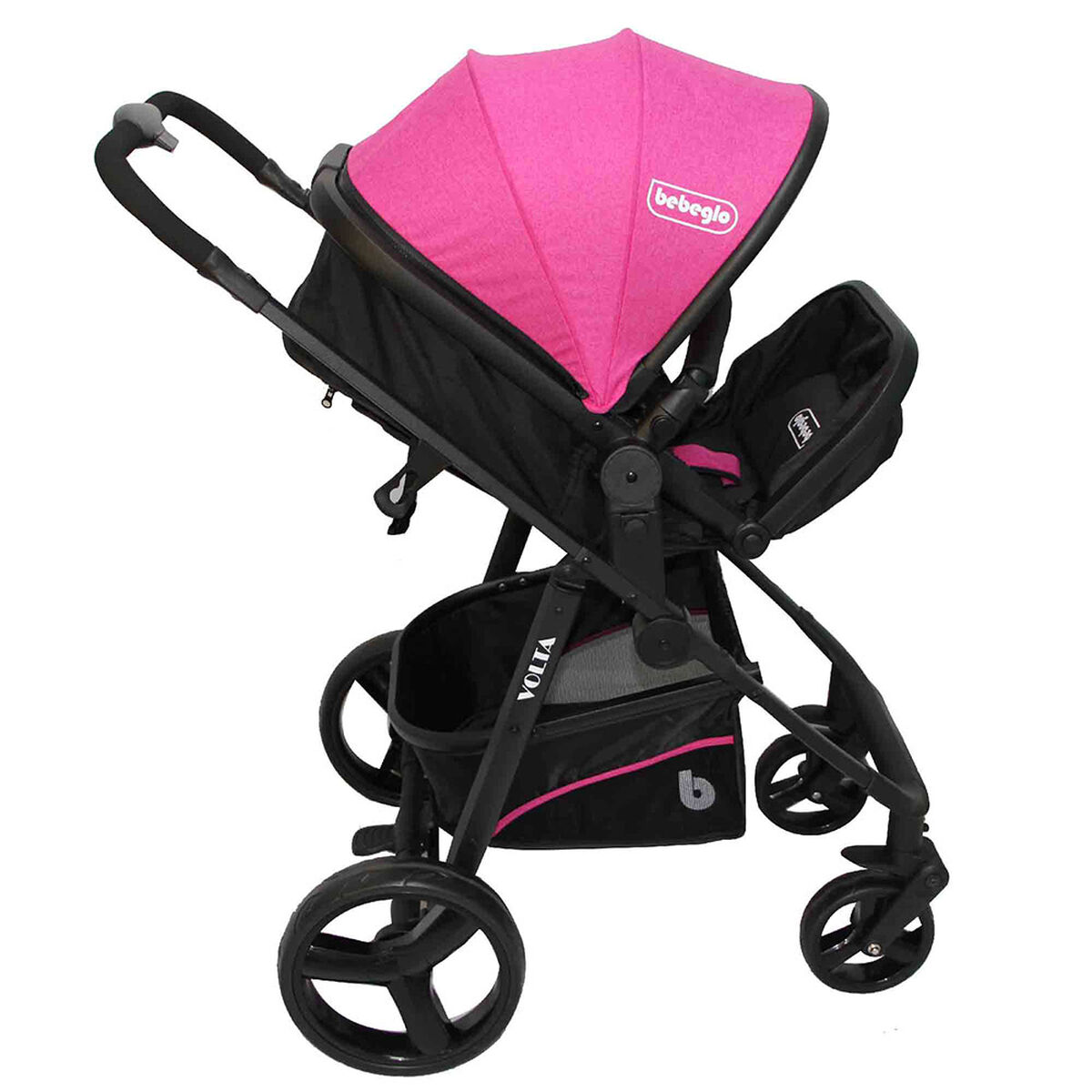Coche Travel System Bebeglo Volta RS-13780-1 Fucsia