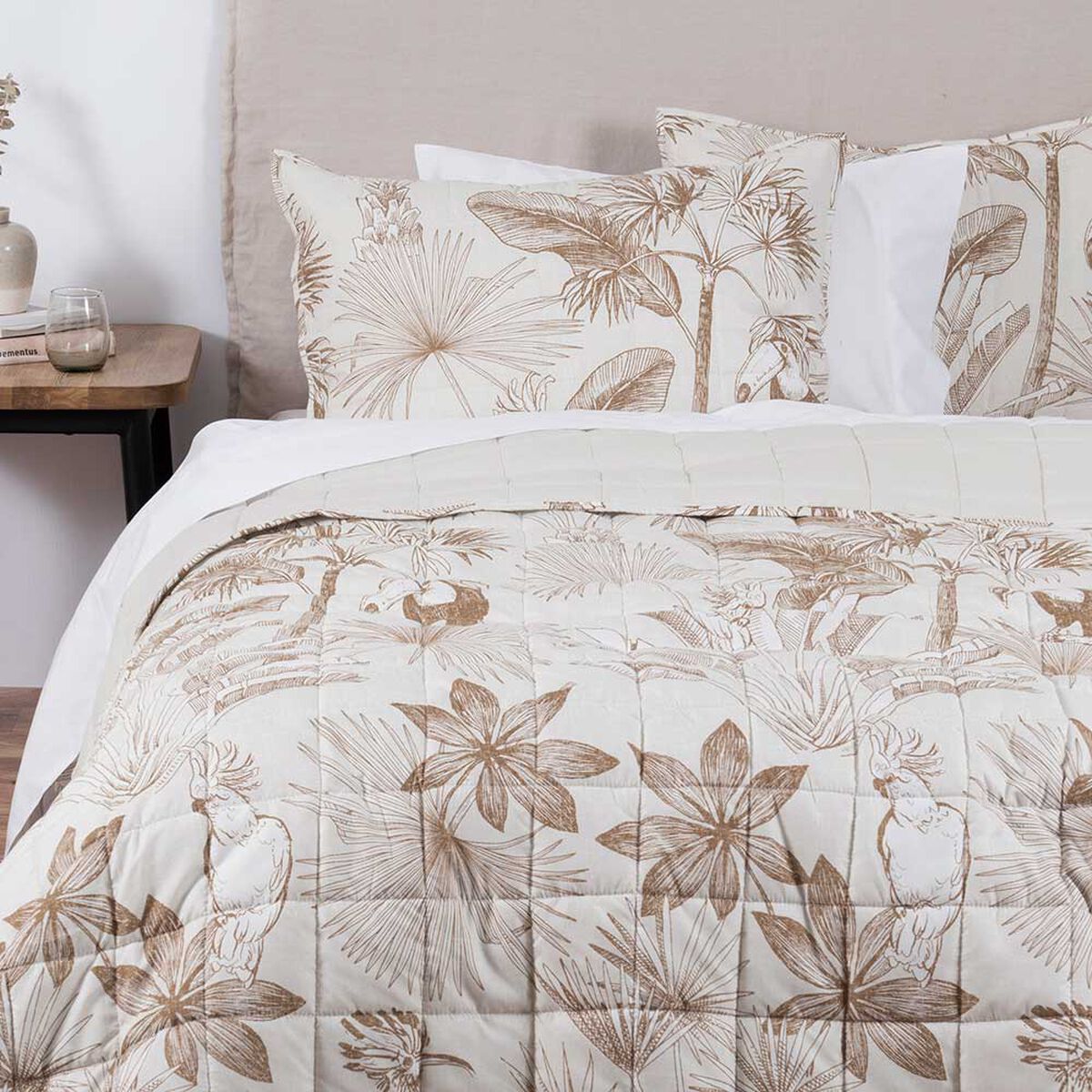 Quilt SoHome King Birds Camel