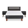 Cama Europea CIC 2 Plazas Ortopedic Advance + Respaldo + 2 Veladores Munich