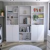 2 Estantes 2 Puertas + Estante 4 Repisas TuHome Home Blanco