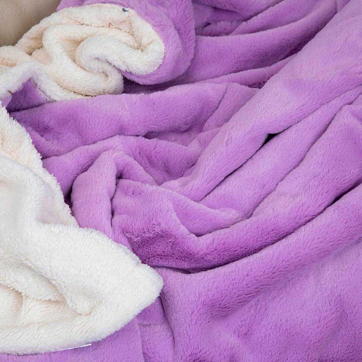 Manta de Poli&eacute;ster Doral 127 x 152 cm Fluffy Lila