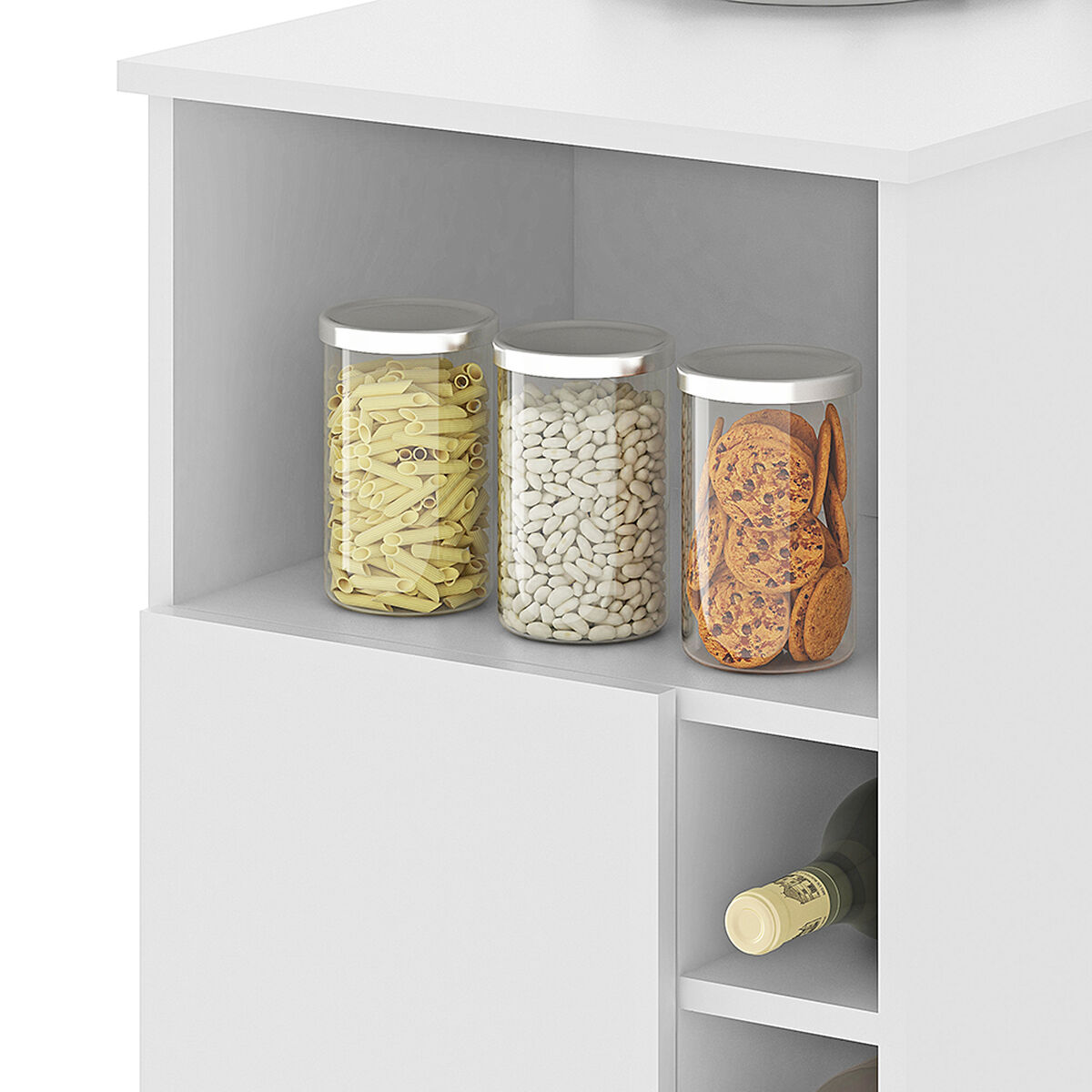 Cocina Isla Vekkahome Gourmet 1 Puerta Blanco