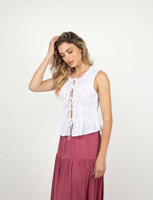 Imagen 1 del producto Blusa Sin Mangas Mujer Zibel Blanco, Fucsia