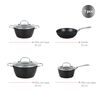 Batería de Cocina Aluminio Forjado Simplit Black Copper 7 Piezas Negro