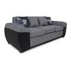 Sofá Elegant Detail Houston 3 Cuerpos Negro Gris