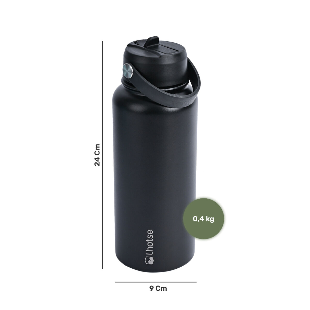 Botella Lhotse Térmica Negro 960 ml