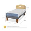 Cama Europea CIC 1 Plaza Excellence + Respaldo Gales Mostaza