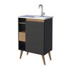 Vanitorio + Lavamanos Vekkahome Lotus 60 Negro