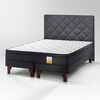 Cama Europea Drimkip Super King Eurotop +  Respaldo Capiton&eacute;
