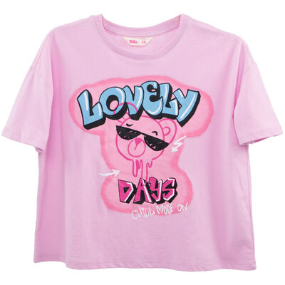 Polera Manga Corta de Algodón Niña Mila