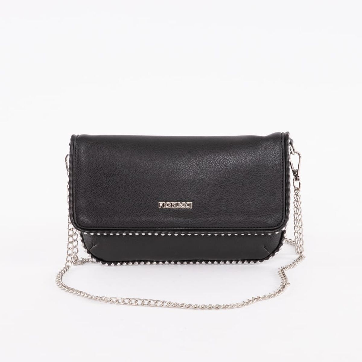 Cartera Cross Bag Negra Eco Cuero Mujer Fiorucci