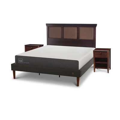 Imagen 2 del producto Cama Europea CIC King Smart + Respaldo New Torino Chocolate + 2 Veladores