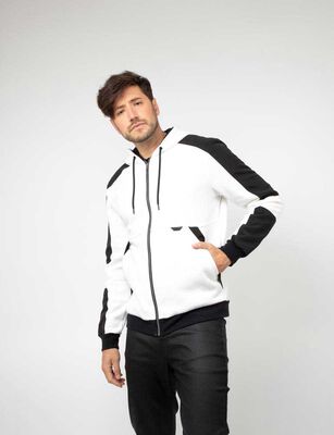 Imagen 1 del producto Polerón Slim Hombre Zibel Blanco, Negro