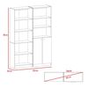 Estante 62 cm + Estante 2 Puertas TuHome Home Wengue