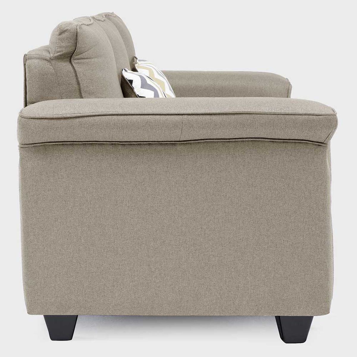 Sofá Mons Sicilia 3 Cuerpos + Dos Pouf 1 Cuerpo Beige
