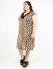 Vestido Midi Manga Corta Mujer Extralindas