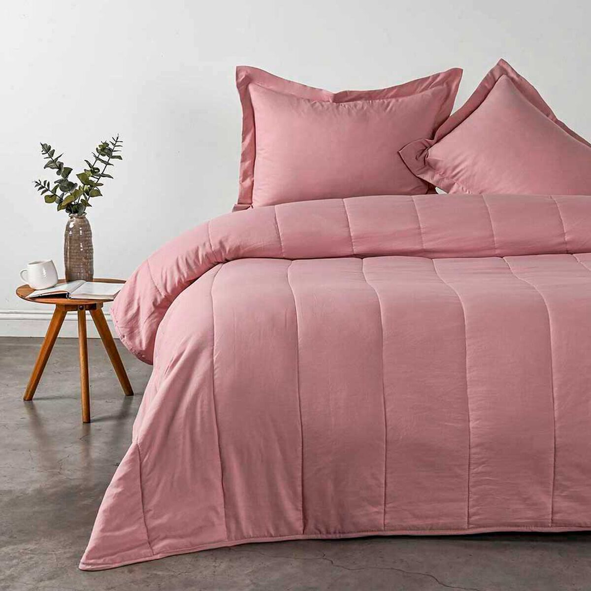 Cubrecama American Family King Piedra Rosa