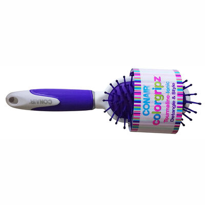 Cepillo Ovalado Acolchado Pequeño Color Gripz Morado