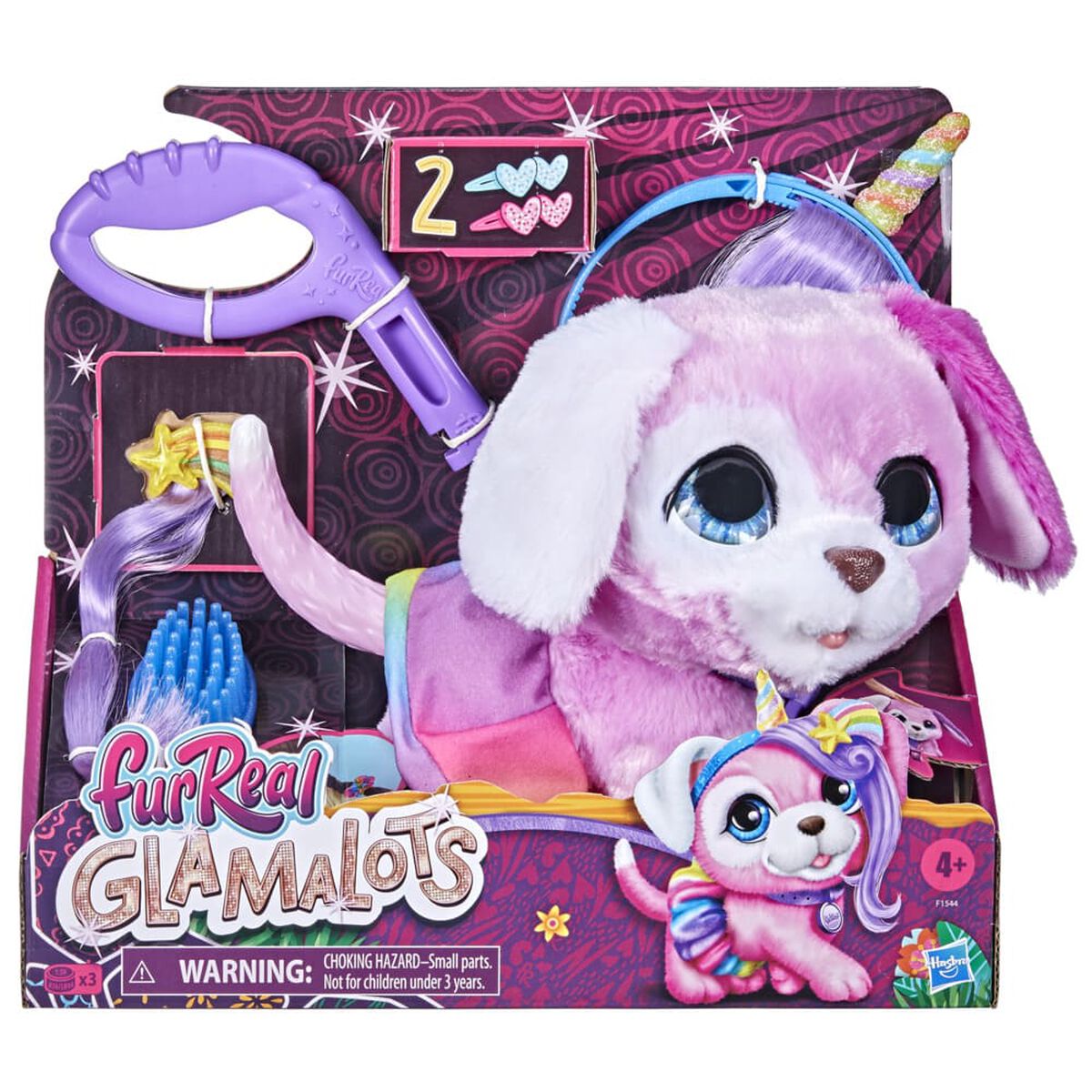 Peluche Furreal Friends Glamalots Perro Rosado