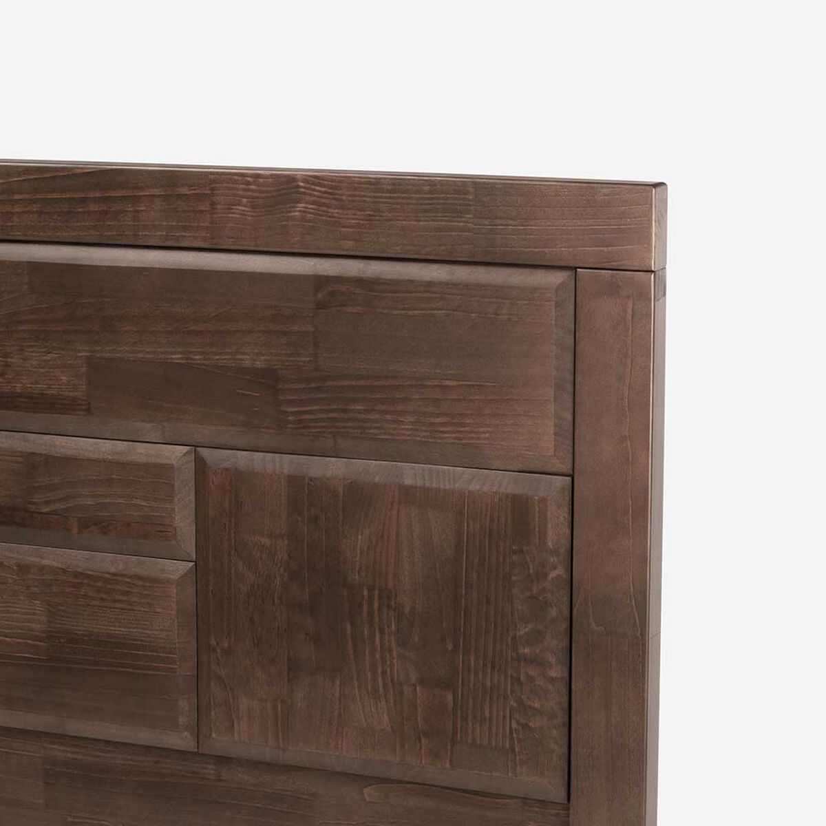 Cama Europea Rosen King Dolce + Respaldo + 2 Veladores