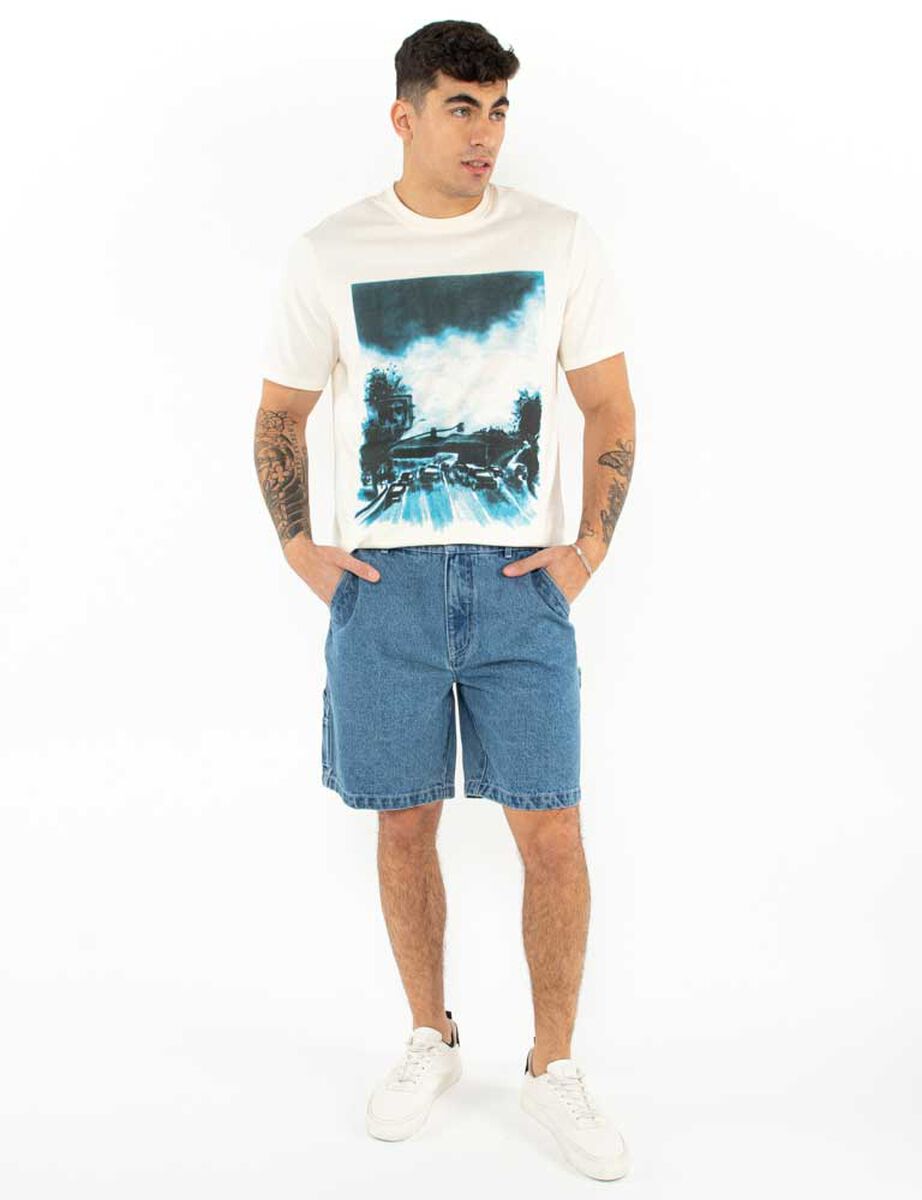 Bermuda Algodón Shades Of Blue Hombre Icono