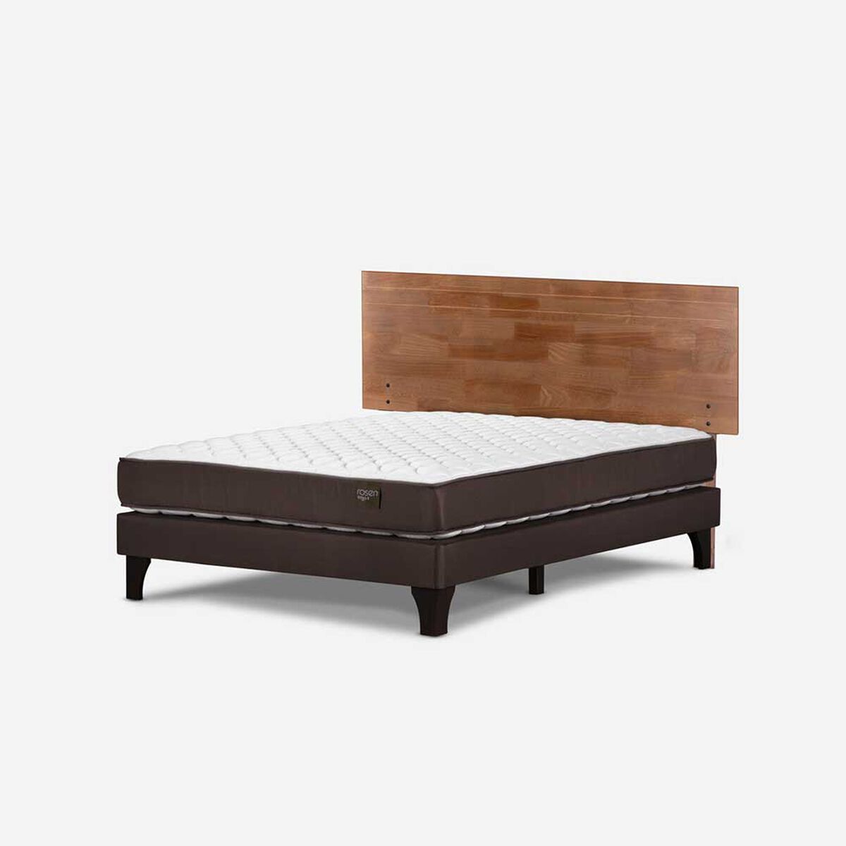 Cama Europea Rosen 2 Plazas Ergo T + Respaldo Tabor Caf&eacute;