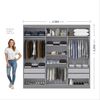 Closet Di Poretti Design 12K 6 Puertas 4 Cajones Gris