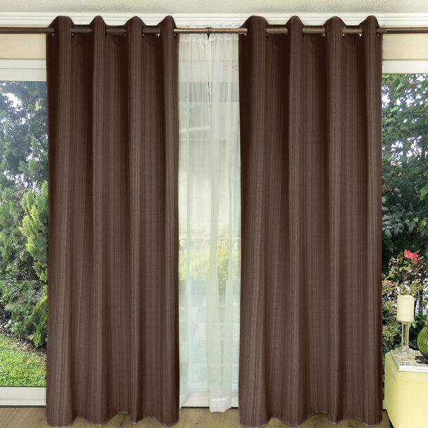 Combo Cortinas Doral Emilia 220 x 140 cm Café