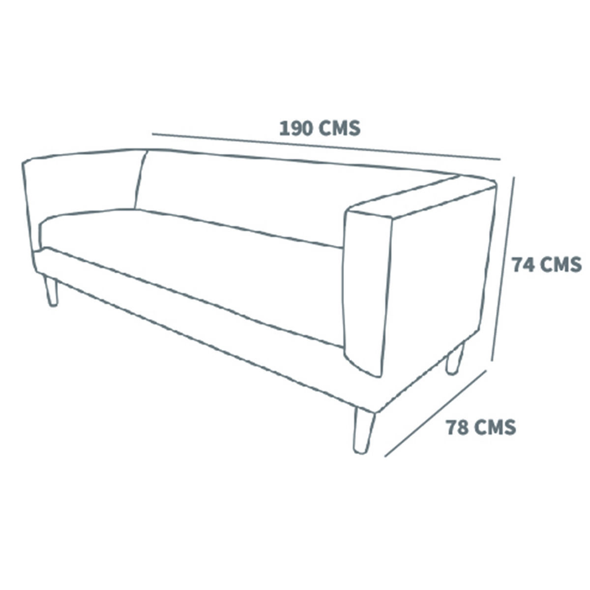 Sof&aacute; Tela Velvet Latam Home Brescia 3 Cuerpos