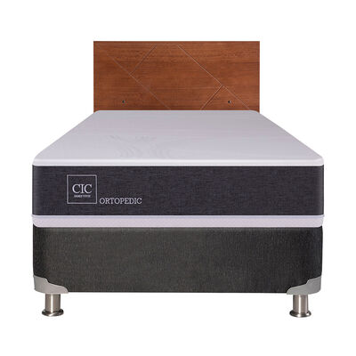 Box Spring CIC 1 Plaza New Ortopedic + Respaldo New Villarrica
