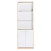 Librero Mobikit Misuri 6 Niveles 60 Blanco Carvalo 2 Puertas