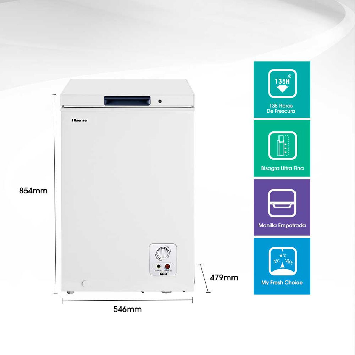 Freezer Horizontal Hisense FT125D4AW1 95 lts.