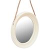Espejo Plástico Vgo Con Soga Circular 33 cm Blanco