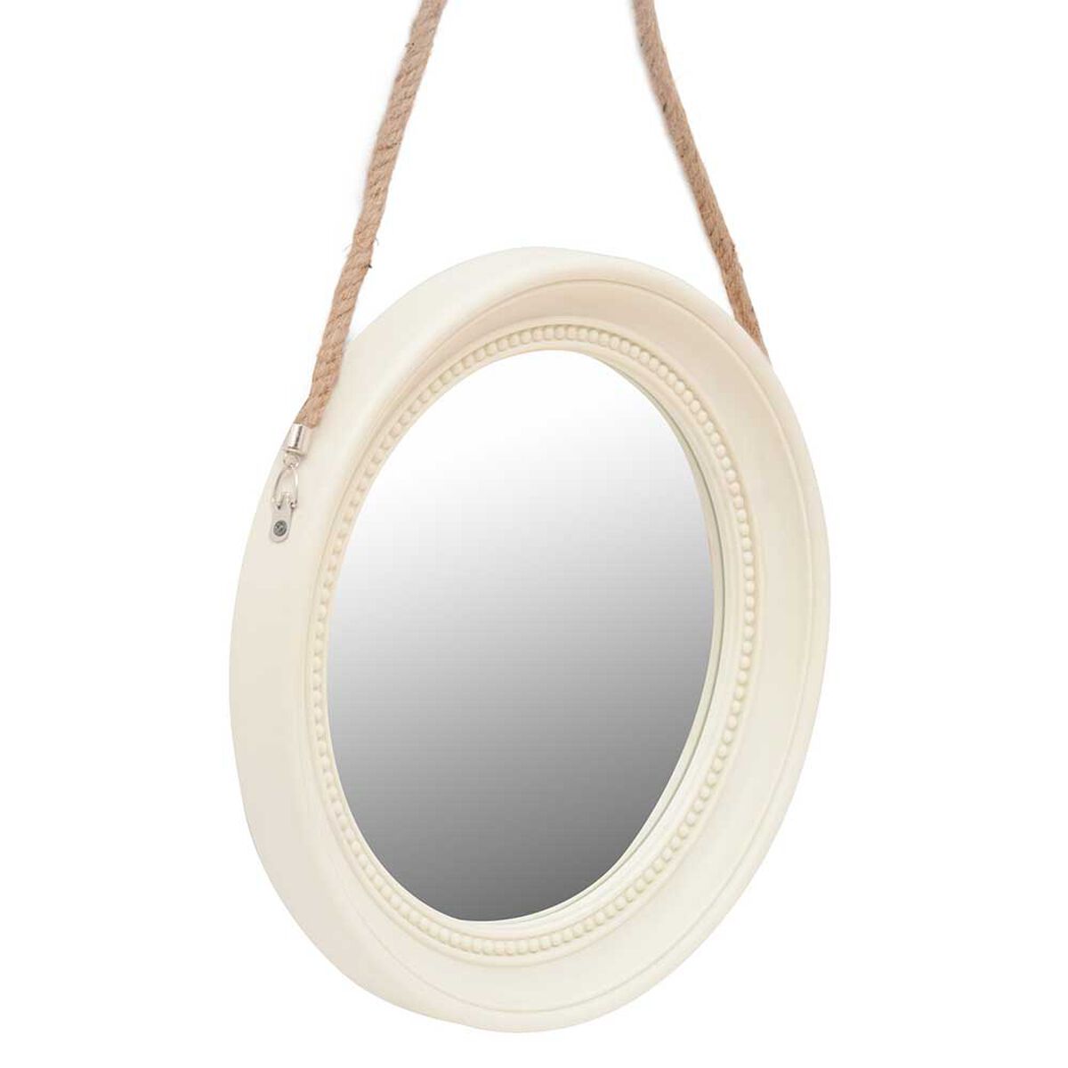 Espejo Plástico Vgo Con Soga Circular 33 cm Blanco