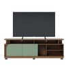 Rack TV Onessta Jurere Rack Hasta 75" Café y Verde