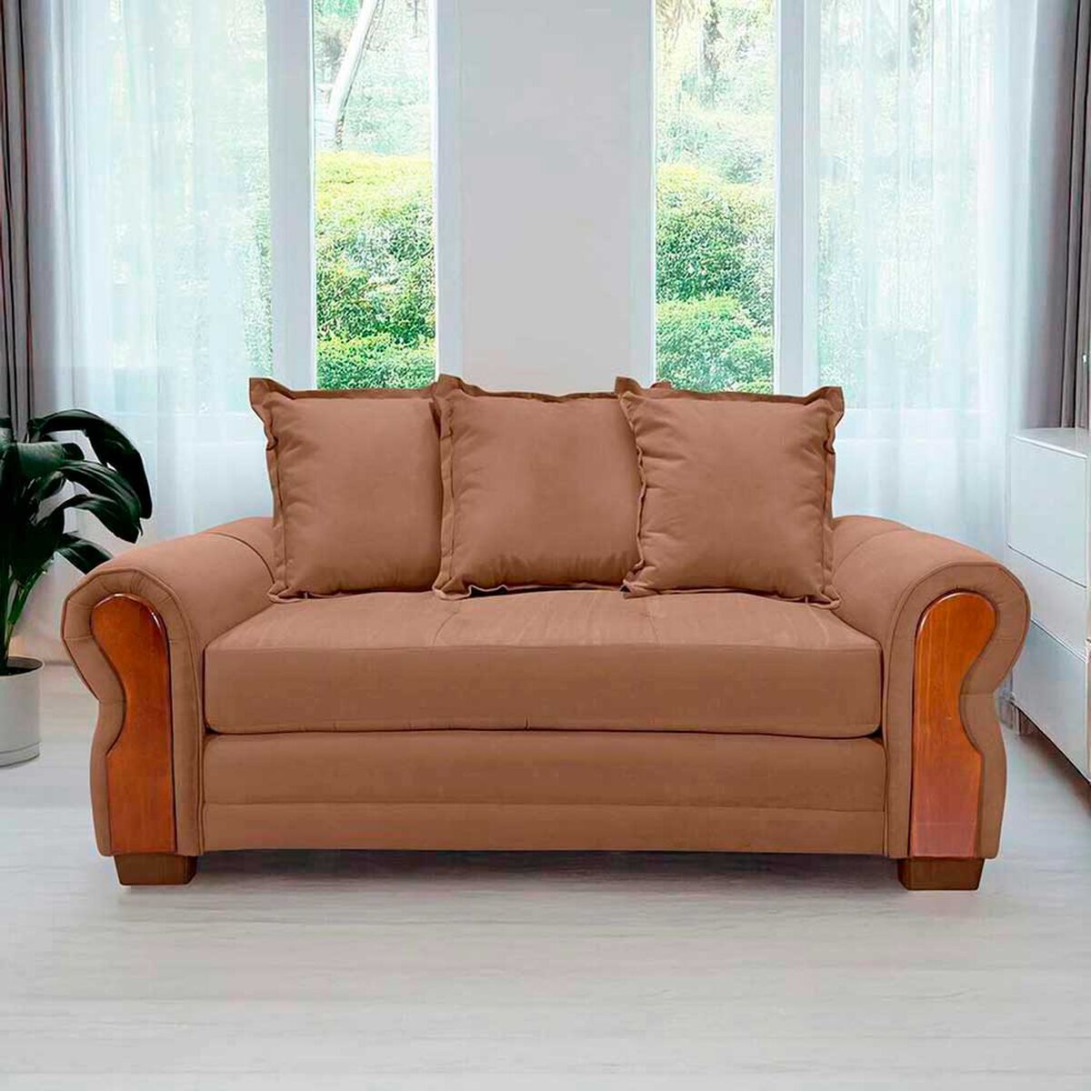 Sof&aacute; Living Factory Arizona 2 Cuerpos Chocolate