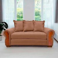 Sofá Living Factory Arizona 2 Cuerpos Chocolate