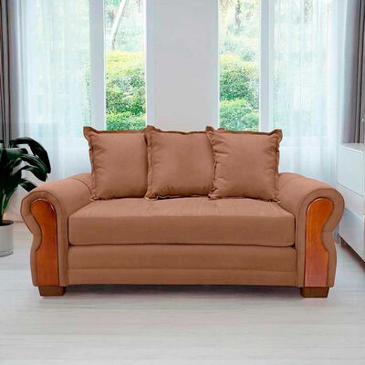 Sofá Living Factory Arizona 2 Cuerpos Chocolate