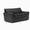 Sof&aacute; Cabsur Milan 2 Cuerpos PU Negro