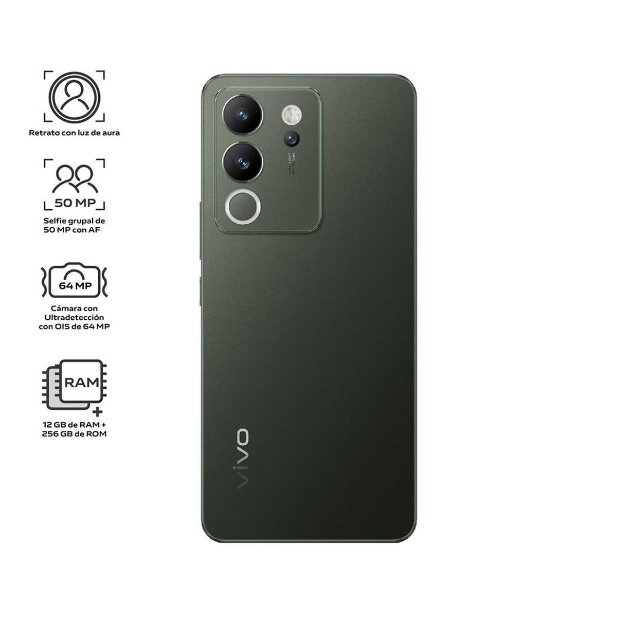 Celular Vivo V30 Lite 256GB 6,67" Forest black Liberado