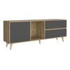 Rack TV TuHome Salem Hasta 65" Macadamia Plomo