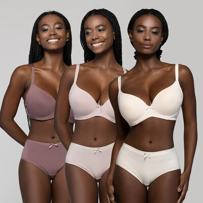 Imagen 2 del producto Pack 3 Sosten Copa C Intime Beige