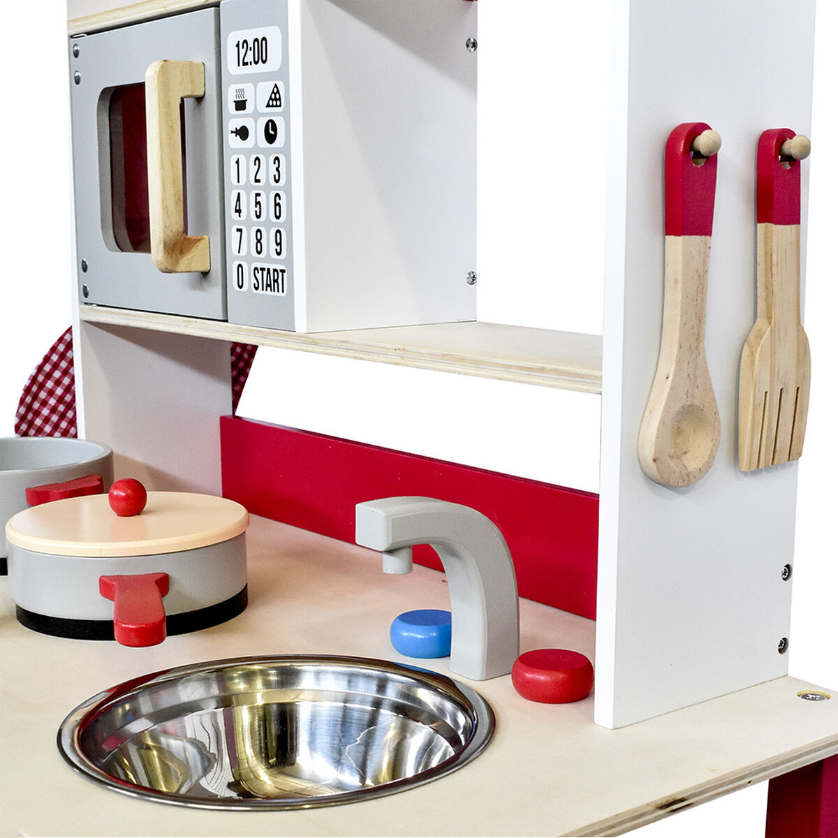 Cocina de Madera Gamepower Roja con Accesorios