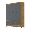 Clóset Di Poretti MS912 6 Puertas 2 Cajones Gris