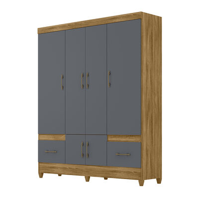 Clóset Di Poretti MS912 6 Puertas 2 Cajones Gris