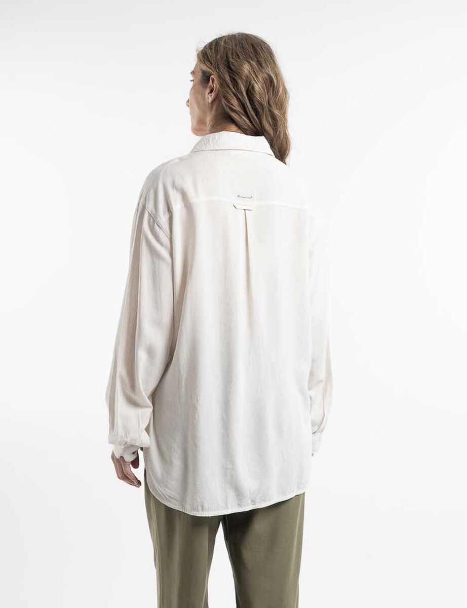 Blusa Lino Manga Larga Mujer Portman Club